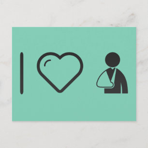 I Liebe zerbrochene Waffen Postkarte