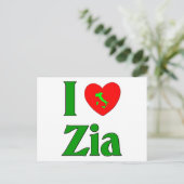 I Liebe Zia Postkarte (Stehend Vorderseite)