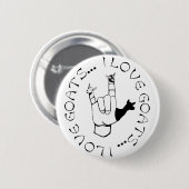 I Liebe-Ziegen ASL-Zeichen-Sprachhandsymbol Button (Vorne & Hinten)