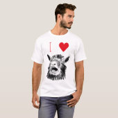 I Liebe Ziegen Funny Screening Tier Zeichnend Kuns T-Shirt (Vorne ganz)