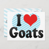 I Liebe Ziegen Postkarte (Vorne/Hinten)