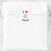 I Liebe Ziegensticker Runder Aufkleber (Tasche)