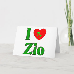 I Liebe Zio (italienischer Onkel) Feiertagskarte
