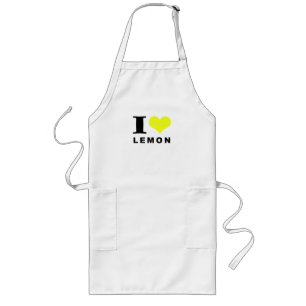 I Liebe Zitrone Lange Schürze