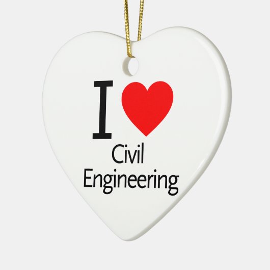 I Liebe Zivil Engineering Keramik Ornament (Links)