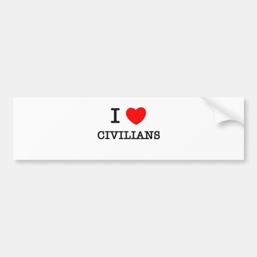 I Liebe-Zivilisten Autoaufkleber (Vorne)