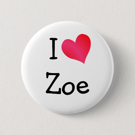 I Liebe Zoe Button (Vorderseite)