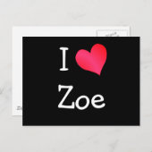I Liebe Zoe Postkarte (Vorne/Hinten)