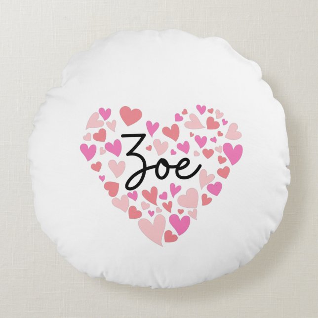 I Liebe Zoe Rundes Kissen (Vorderseite)