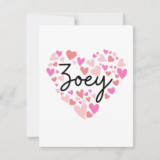 I Liebe Zoey Dankeskarte (Vorderseite)