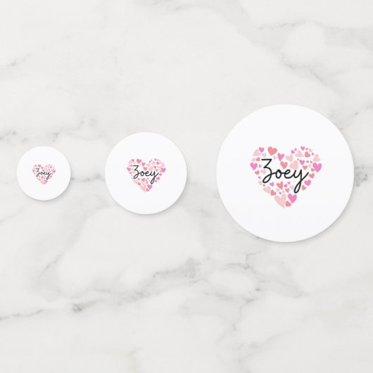 I Liebe Zoey Konfetti (Rückseiten)