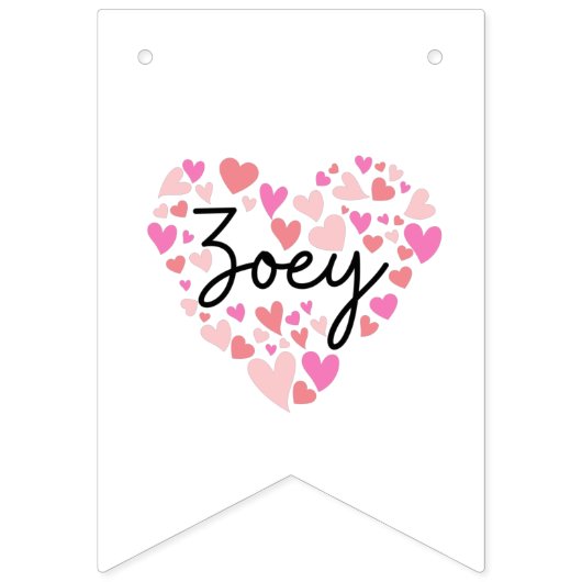 I Liebe Zoey Wimpelkette (Zweite Fahne)