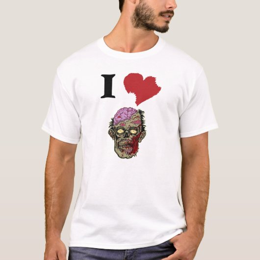 I LIEBE-ZOMBIE-GRAFIK-T-SHIRT T-Shirt (Vorderseite)