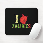 I Liebe Zombie Typografie aus Zombies Mousepad (Mit Mouse)