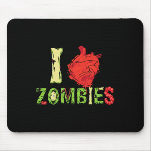I Liebe Zombie Typografie aus Zombies Mousepad