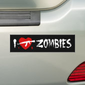 I Liebe Zombies Autoaufkleber (Auf Auto)
