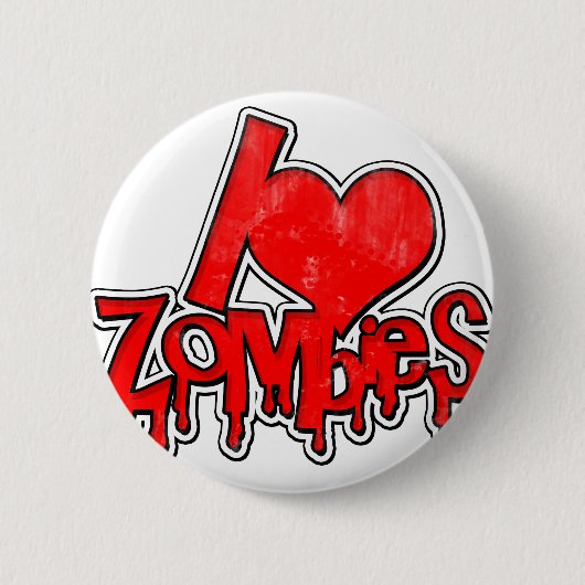 I Liebe Zombies Button (Vorderseite)