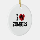 I Liebe Zombies Keramikornament (Rechts)