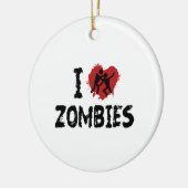I Liebe Zombies Keramikornament (Links)