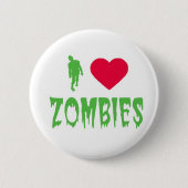 I LIEBE-ZOMBIES Knopf Button (Vorderseite)