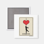I Liebe Zombies Magnet (Vorderseite/Rückseite)