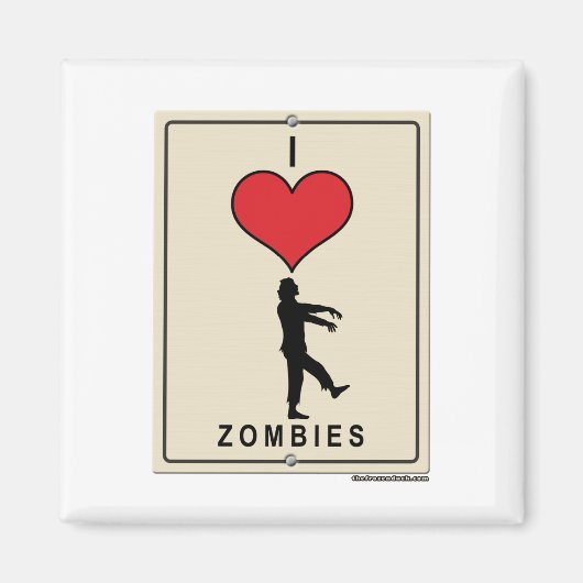 I Liebe Zombies Magnet (Vorne)