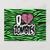 I Liebe Zombies Postkarte (Vorderseite)
