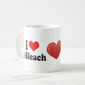 I Liebe zu bleichen Kaffeetasse (Vorderseite Links)