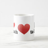 I Liebe zu bleichen Kaffeetasse (Mittel)