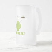 I Liebe zu essen (androider Mattglas Bierglas (VorderseiteRechts)