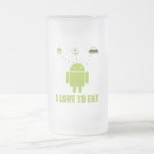 I Liebe zu essen (androider Mattglas Bierglas (Mittel)