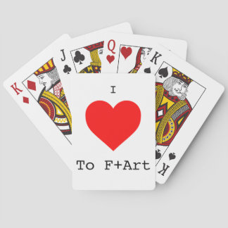 I LIEBE zu F+Art Spielkarten im F+Art Café