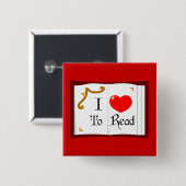 I Liebe zu lesen Button (Vorne & Hinten)