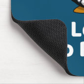 I Liebe zu lesen Pinguin Funny Reading Mousepad (Ecke)