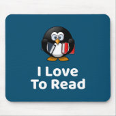 I Liebe zu lesen Pinguin Funny Reading Mousepad (Vorne)