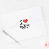 i Liebe zu Party Runder Aufkleber (Umschlag)