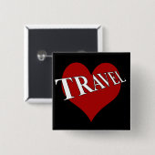 I Liebe zu reisen Button (Vorne & Hinten)
