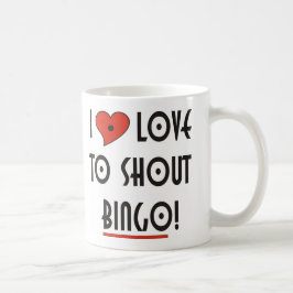 I Liebe zu Shout BINGO Kaffeetasse