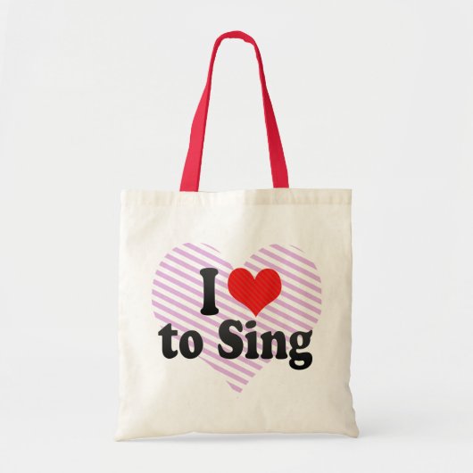 I Liebe zu singen Tragetasche (Vorne)