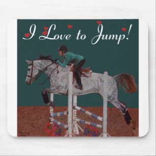 I Liebe zu springen! Pferd Mousepad