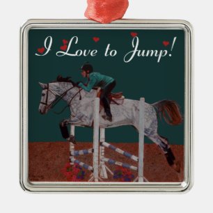 I Liebe zu springen! Pferdeverzierung Ornament Aus Metall