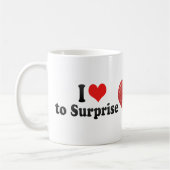 I Liebe zu überraschen Kaffeetasse (Links)