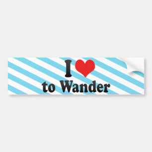 I Liebe zu wandern Autoaufkleber