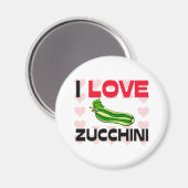 I Liebe Zucchini Magnet (Vorderseite/Rückseite)