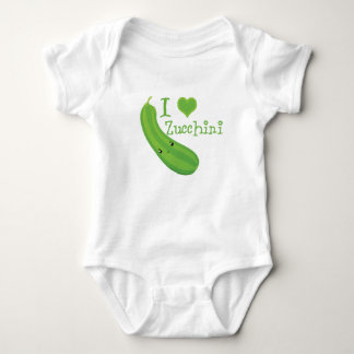 I Liebe Zucchini Smiling Kawaii Zucchini Baby Strampler