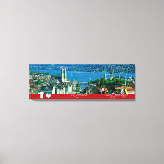 I Liebe Zuerich Schweiz - Wrapped Canvas Leinwanddruck
