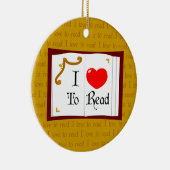 I Liebe zum Lesen Keramikornament (Rechts)