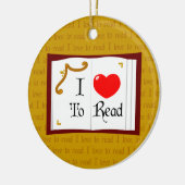 I Liebe zum Lesen Keramikornament (Links)