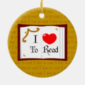 I Liebe zum Lesen Keramikornament (Hinten)