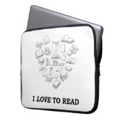 I Liebe zum Lesen Laptopschutzhülle (Vorderseite Links)
